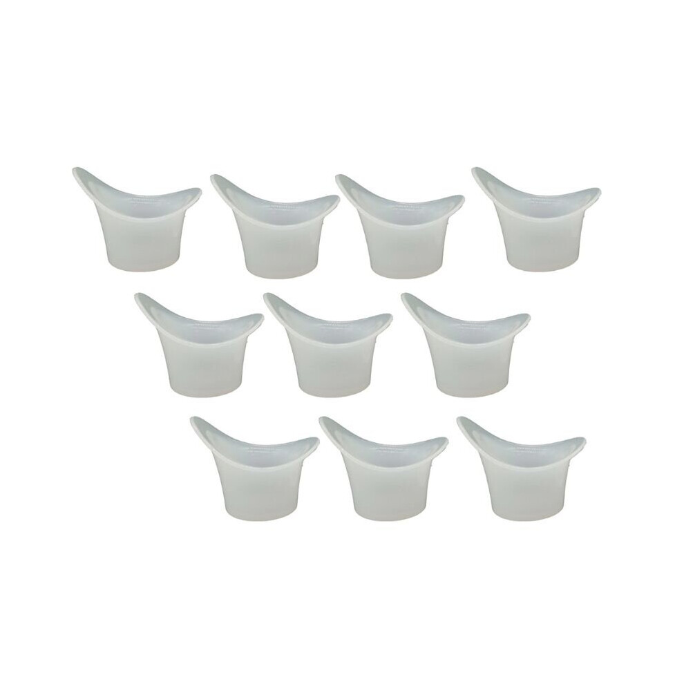 Wejoy 10Pcs Eyewash Cup Silicone White Portable Reusable Soft Eye Bath Mug Generic Eye Wash Cleaner Glasses Accessories