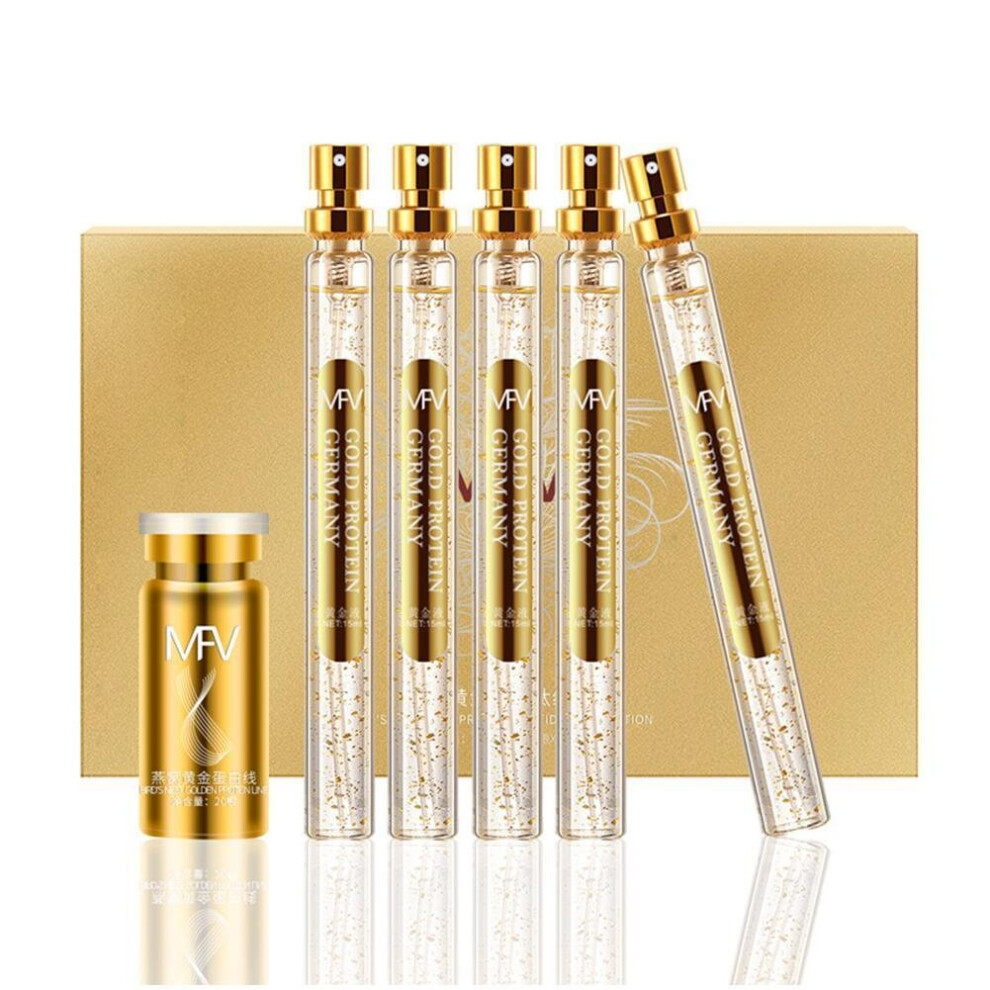 Wejoy Golden Protein Line Set Active Collagen Silk Thread Face Serum Anti-Aging Firming Moisturizing Hyaluronic Skin Care Essence Kit