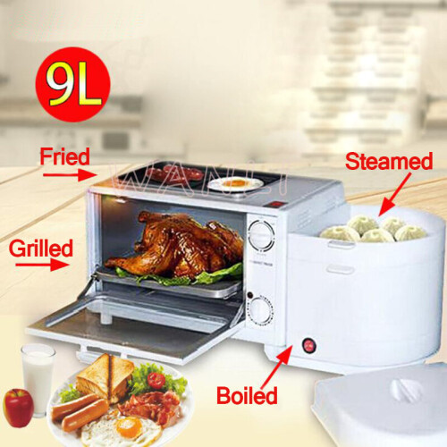 Four-in-one Breakfast Machine Multi-function Steamed Egg Cooker Toaster Oven Kitchen Baking Appliances 2