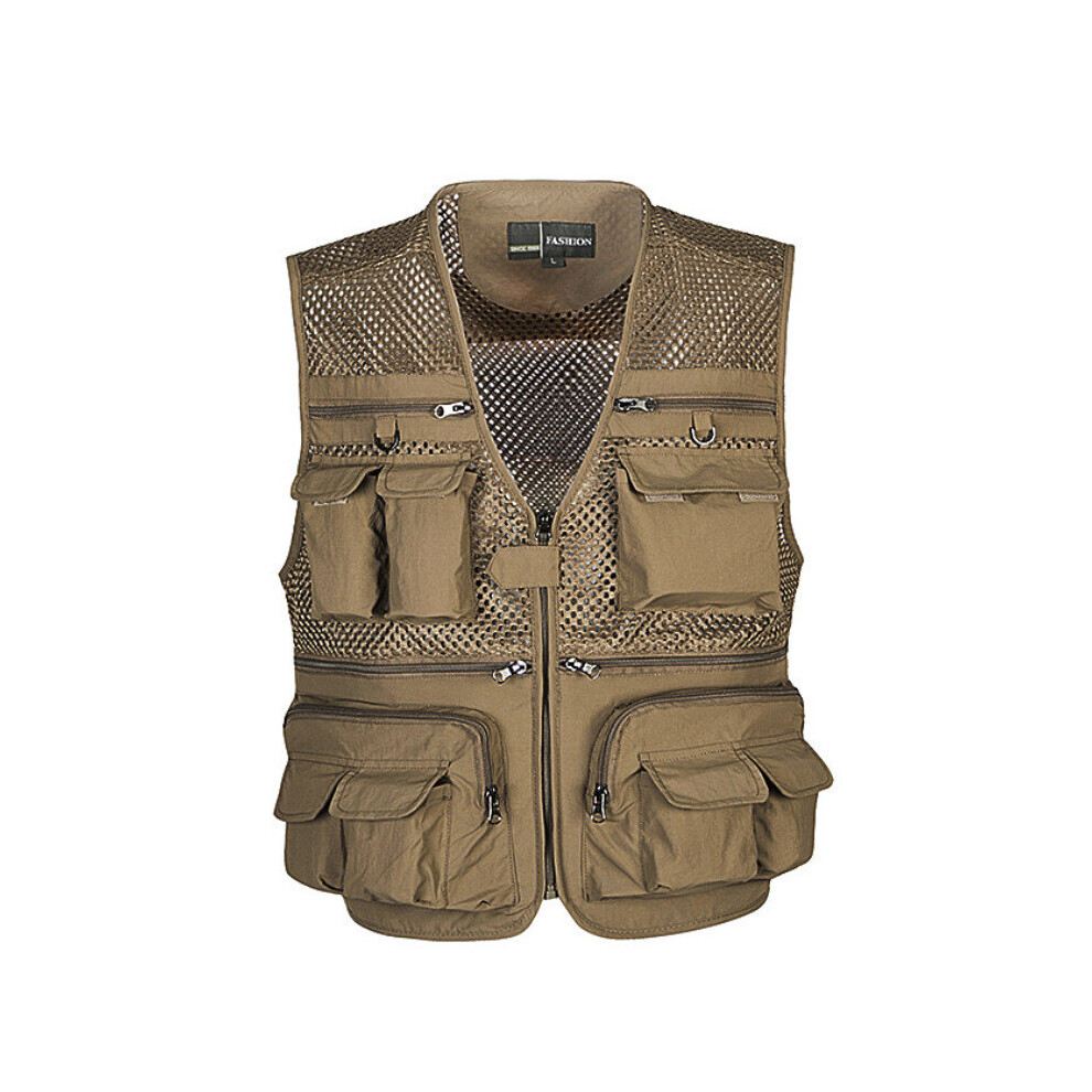 Unloading Men's Vest Tactical Webbed Gear Coat Summer Photographer Waistcoat Tool Many Pocket Mesh Work Sleeveless Jacket Male-image-OPC-PBNWPFX-NEW