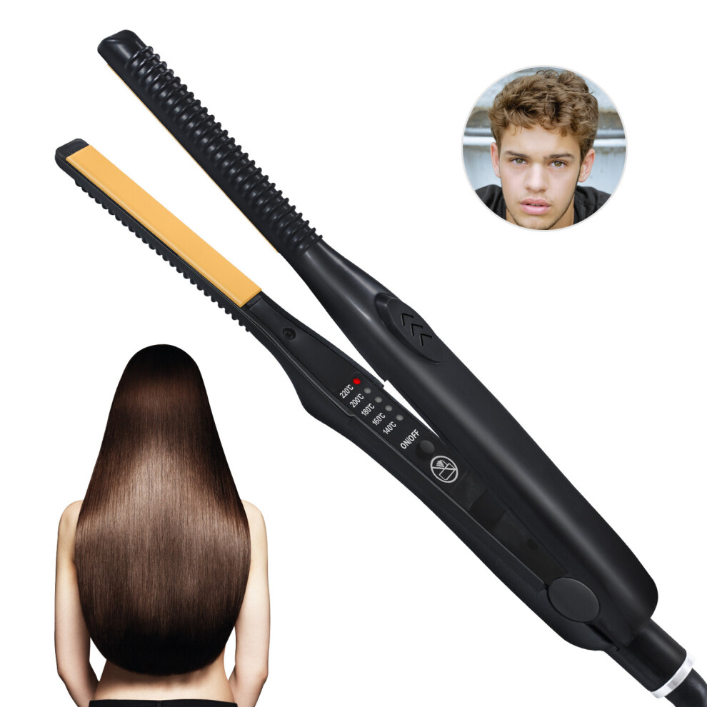 Wejoy 2 In 1 Hair Straightener Curler Short Hair Mini Hair Straightening Small Flat Iron Men Beard Straightening Thinnest Wool Curls