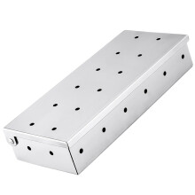 Washable And Foldable Stainless Steel Smoke Box BBQ Smoke Box Wood Chip Smoker For Meat Smoky Flavor Box Barbecue Tool