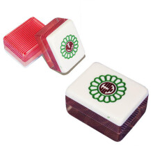 HotImitation crystal lattice mahjong tiles large household mahjong tiles 39mm color mahjong household gifts play game P25