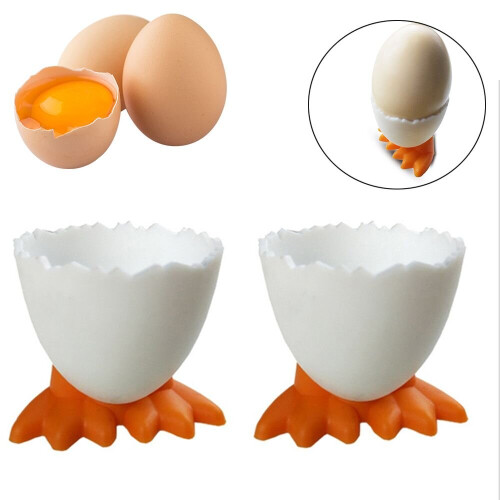 1/2/4Pcs Egg Cup Holder Plastic Boiled Egg Cups Stand Rack Kitchen Cooking Tool Breakfast Supplies Cute Eggs Separator Container 2