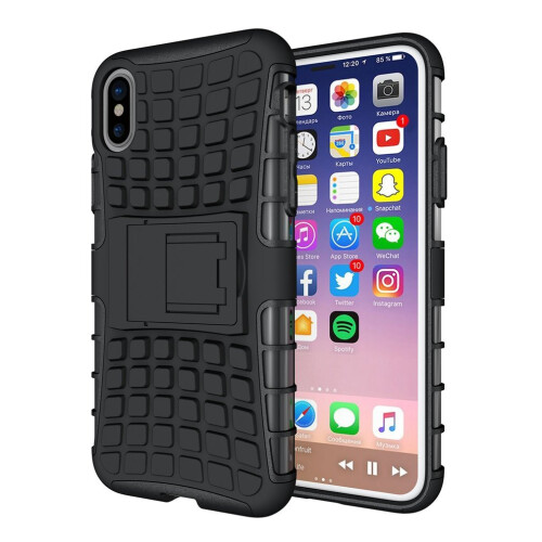 2 in 1 Mobile Phone Protective Case For iPhoneX Cover Shell With Support Stand 2