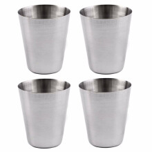4 Pcs Mugs 30ML Stainless Steel Camping Cup Mug Camping Hiking Portable Tea Coffee Beer Cup With Black Bag Wine Drinkware Set