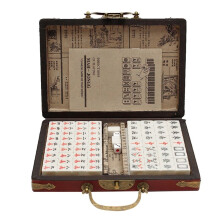 Mini Mahjong Traditional Chinese Version Game Set Light Portable 146 Tiles Mah-Jongg Travel Family Leisure Time