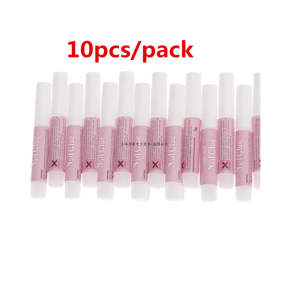 Wejoy New Mini 10Pcs Beauty Nail Glue Professional Nail Art Glue False Art Decorate Tips Acrylic Glue Nail Accessories For Rhinestones