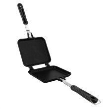 Dual-sided Kitchen Gas Non-Stick Waffle Maker Pan Mould Mold Press Plate Baking Tool Aluminum Frying Pan for Toast Sandwich