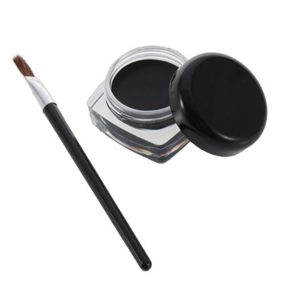 Wejoy Black Pro Eye Liner Eyeliner Shadow Gel Makeup Cosmetic + Brush