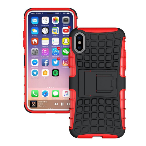 2 in 1 Mobile Phone Protective Case For iPhoneX Cover Shell With Support Stand 2