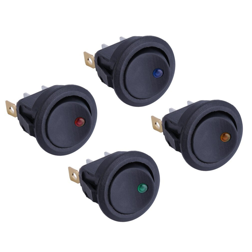 20Pcs Led Dot 12V Car Auto Boat Round Rocker On/Off Toggle Switch Light 5063131636482