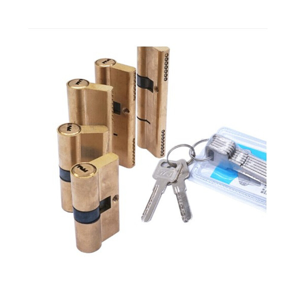 Door Cylinder Biased Lock 65 70 80 90 115Mm Cylinder Ab Key Anti-Theft Entrance Brass Door Lock Lengthened Core Extended Keys 5063131496949
