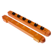 Wall Mount 6-Slot Billiards Snooker Stick Wooden Rack Pool Cue Holder Stand