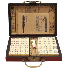 Mah-Jong Chinese Numbered Mahjong Set 144 Tiles Mah-Jong Set Portable Chinese Toy Party Gambling Game Board  with Box