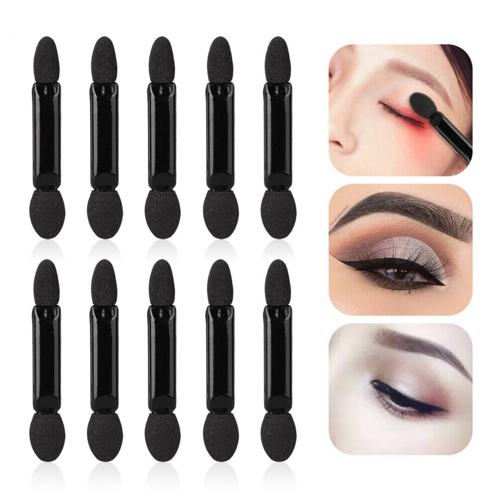 Wejoy 2 In 1 10Pcs Portable Eye Shadow Brush Disposable Doubled-Hend Sponge Eyeshadow Eyeliner Brush Beauty Makeup Applicator Tslm2