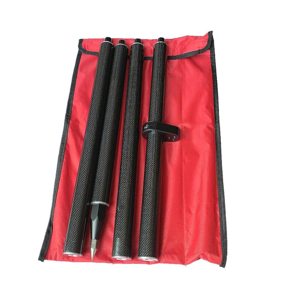 High Quality Brand Newest 1.8M Prism Pole Surveying Carbon Fibre Survey Poles Gps Surveying Type Totalstation 4 Poles + Bubble 5063131579581