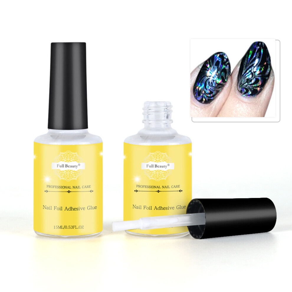Wejoy Nail Glue For Transfer Foil Sticker Nail Foil Adhesive Polish Gel Starry Paper Print Foils Wraps Nail Manicure Decoration