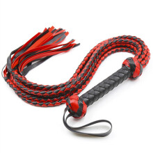 Faux Leather HorseWhip, Horse Whip Crop Riding Whip Teaching Training Tools,Crafts Weave Rope Bull Whip