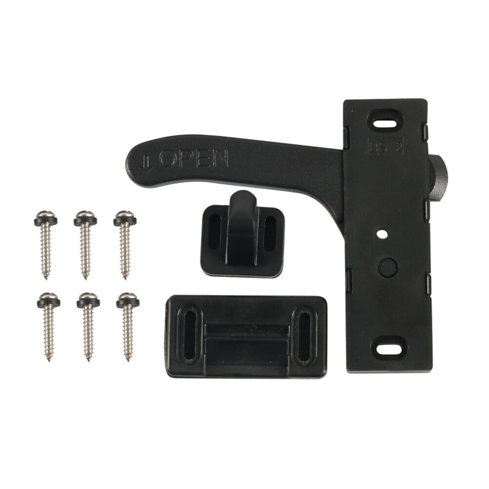 Rv Screen Door Latch Hardware Lock Travel Trailer Camper Motorhome Right Hand Interior Black Replacement Parts Entry Zinc Alloy 5063131434965