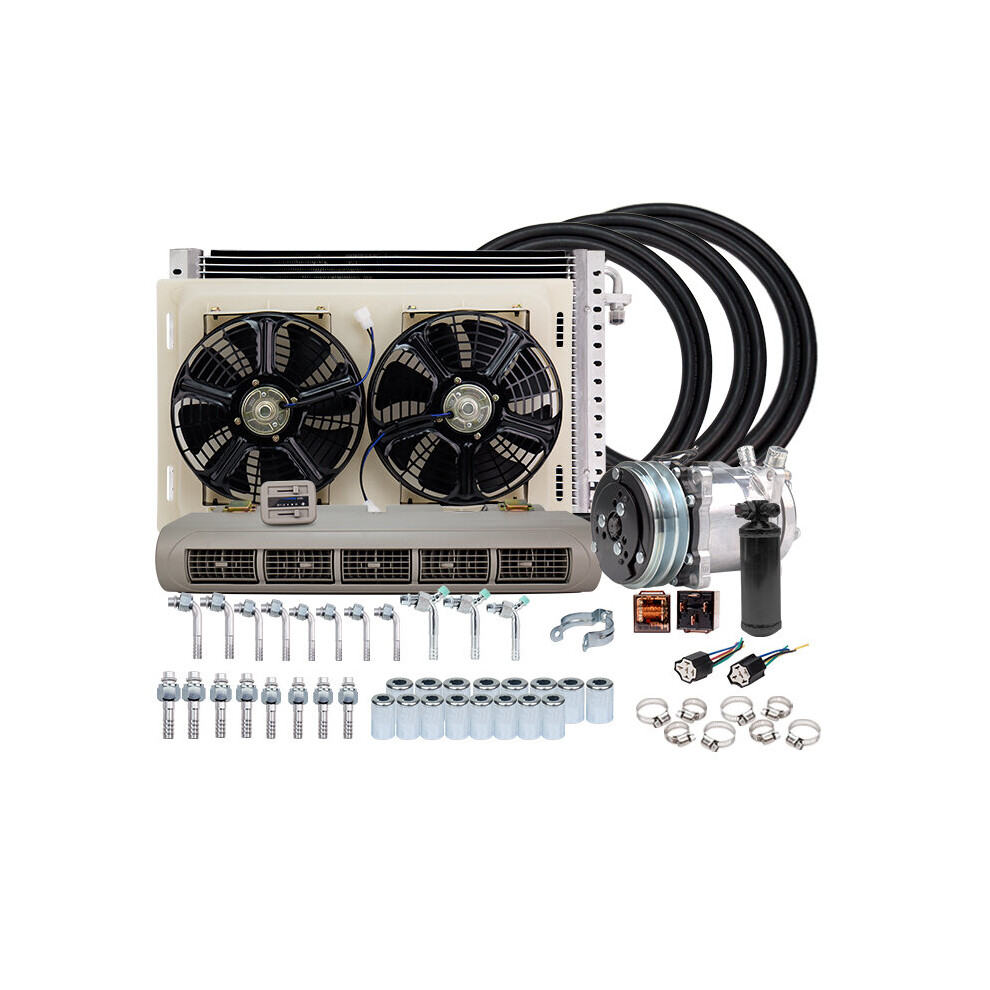 Universal A/C Air Conditioning Evaporator Assembly Kit For Truck Bus Caravan Trailer Rv Recreational Vehicle Ac Cooling System 5063131442793