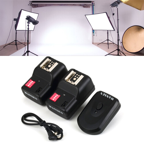 Wireless 4 Channels Practical Flash Trigger Transmitter With 2 Receivers Set