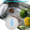 Mini Dishwasher Kitchen Sink Wall Suction Mount Sonic Wave Round Type Dishes Washing Machine 3