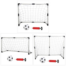 Kids Soccer Goal Kit Indoor Outdoor Toys for Boys Girls Ages 3+ Increase Childhood Fun Backyard Easy Assembly Learn to Play Game
