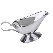 1pc Stainless Steel Gravy Boat Sauce Pot Sauce Dipping Bowl Condiment Sauce Container Restaurant Sauce Cup