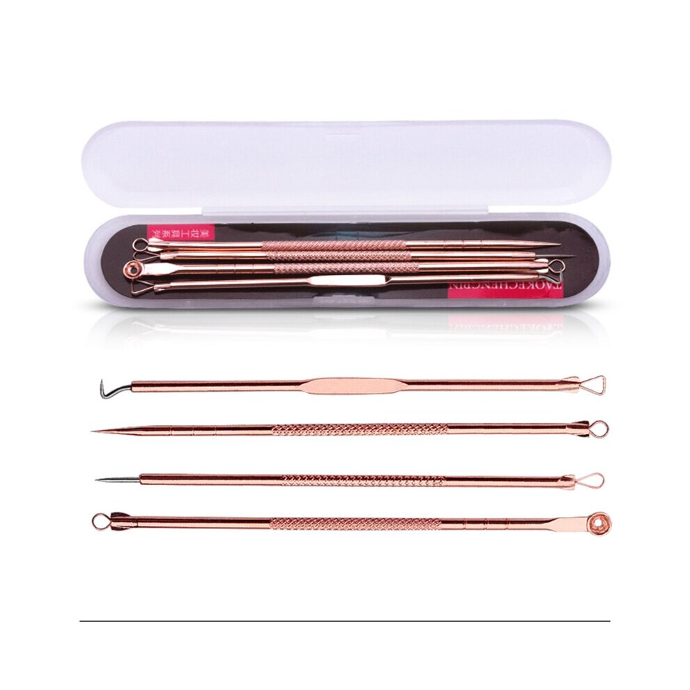 Wejoy 4 Pcs/Set Acne Blackhead Pimple Treatment Pin Kits Comedone Pin Needle Tool
