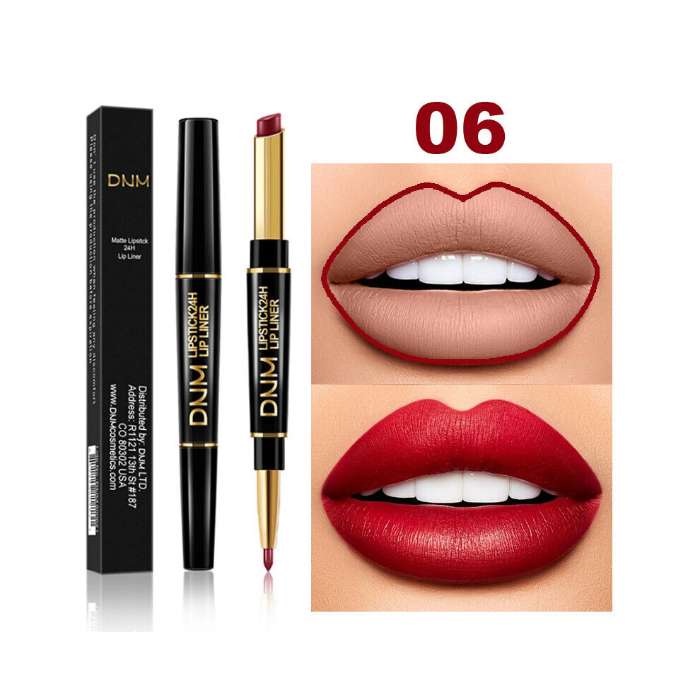 Wejoy Red 1Pcs Double Ended Matte Lipstick Wateproof Long Lasting Lipsticks Brand Lip Makeup Cosmetics Dark Lips Liner Pencil Tslm1
