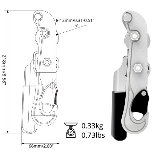 LightenUp Climbing Stop Descender Rock Climbing Descent Device STOP Downhill Rappelling HandleControl Device Descender Abseiling 2