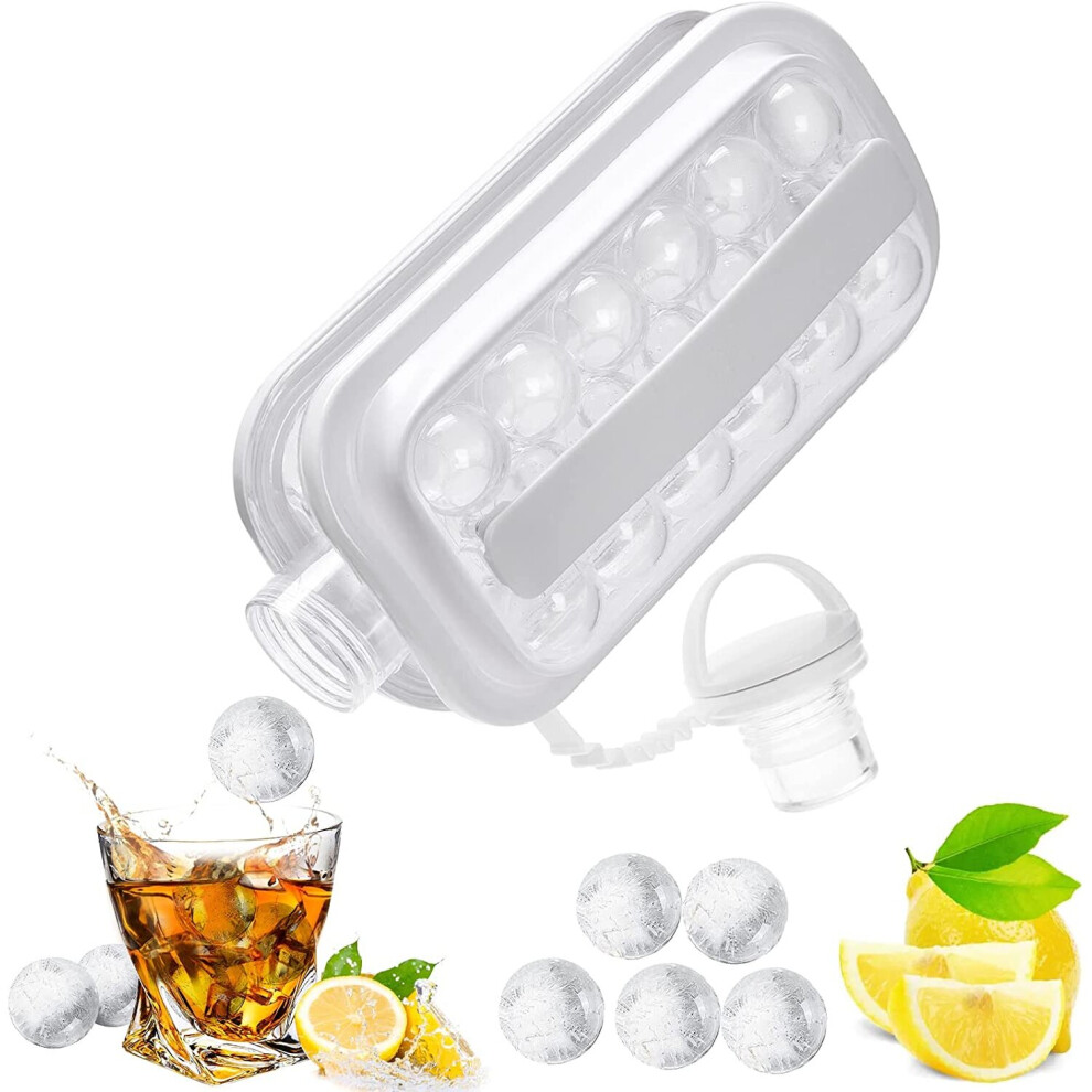 Ice Ball Maker, Portable Ice Maker Bottle Makes 17 Ice Cubes, Ice Cube Molds Bottle Creative Ice Hockey Bubble Ice Maker Kettle