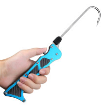 Telescopic Sea Fishing Gaff Ocean Boating Lip Grip Holder Fish Gripper Aluminum Alloy Spear Hooks Control Carp Accessories Tool