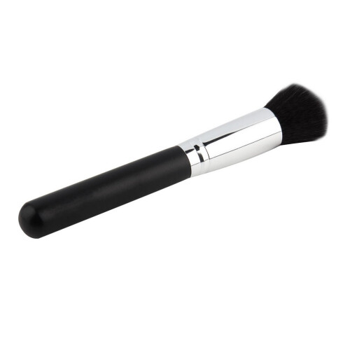 Portable Soft Synthetic Large Cosmetic Blending Foundation Silver Makeup Brush 1