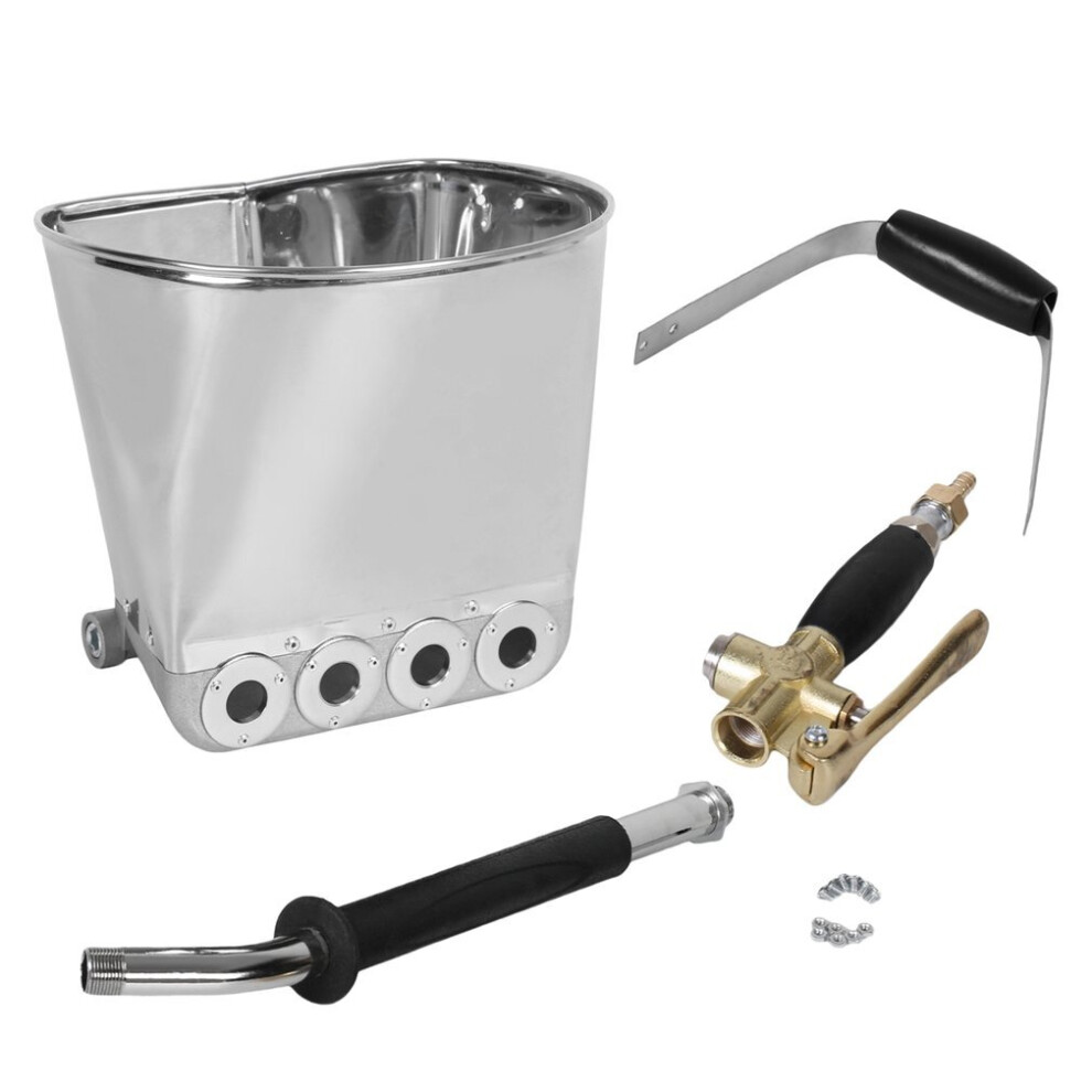 Wall Mortar Sprayer Gun Stucco Shovel Ladle Cement Plaster Hopper With Handle 5063131597509
