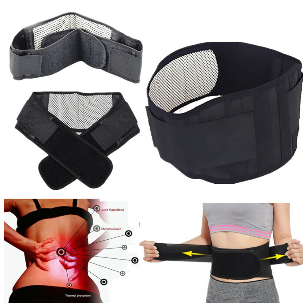 Wejoy Self-Heating Magnetic Therapy Waist Belt Adjustable Tourmaline Back Waist Support Health Care Braces Double Banded Pain Relieve