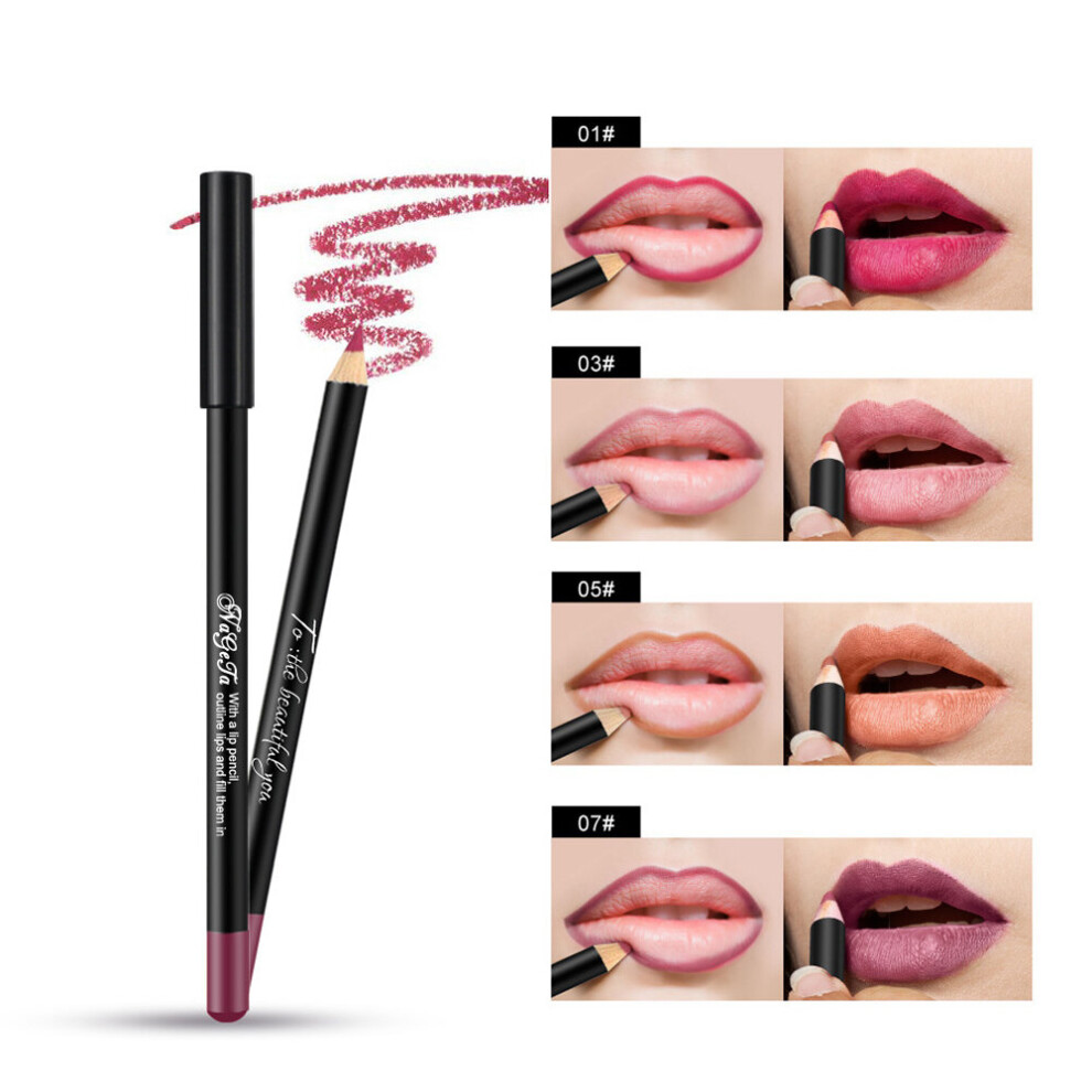 Wejoy Cream Matte Lip Liner Waterproof Long Lasting Nature Lips Contour Line Nude Makeup Lipliner Pen Non-Stick Cup Cosmetic Beauty Women