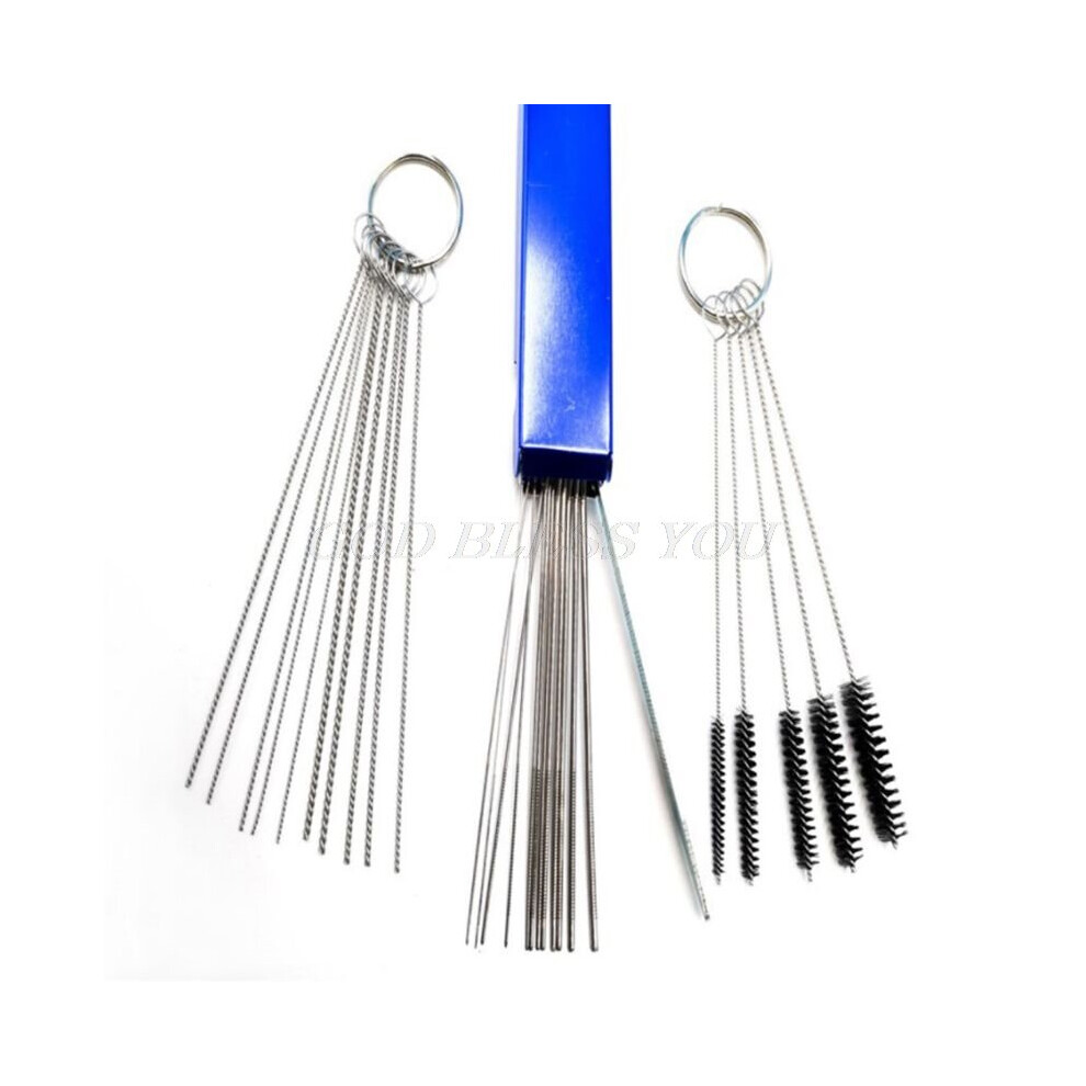 Motorcycle Car Carburetor Jets Cleaning Tool Needles Brushes Set For Carb Jet Injector Nozzle Spray Gun Airbrush Clean Tools 5063131493115