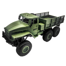 RC Military Truck Off-Road Remote Control Car 2.4Ghz 4WD 1:16 Scale Army Toy Vehicle for Kids Children Boy Gift Khaki Green