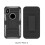 Armor Case Back Clip Holder Rugged Shell Case For Samsung Note 8 For iPhoneX 5