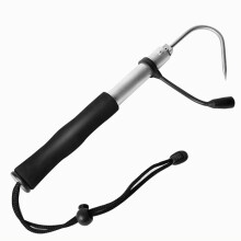 60/80/120cm Retractable Fish Gaff Professional Telescopic Sea Fishing Spear Hook Gripper Stainless Steel Fishing Gaff Spear