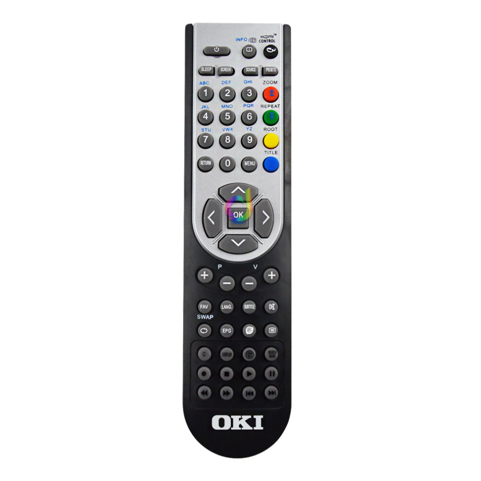 Rc1900 Remote Control For Oki Tv 16, 19, 22, 24, 26, 32 Inch,37,40,46",V19,L19,C19,V22,L22,V24,L24,V26,L26,C26,V32,L32,C32 V37 5063131556605