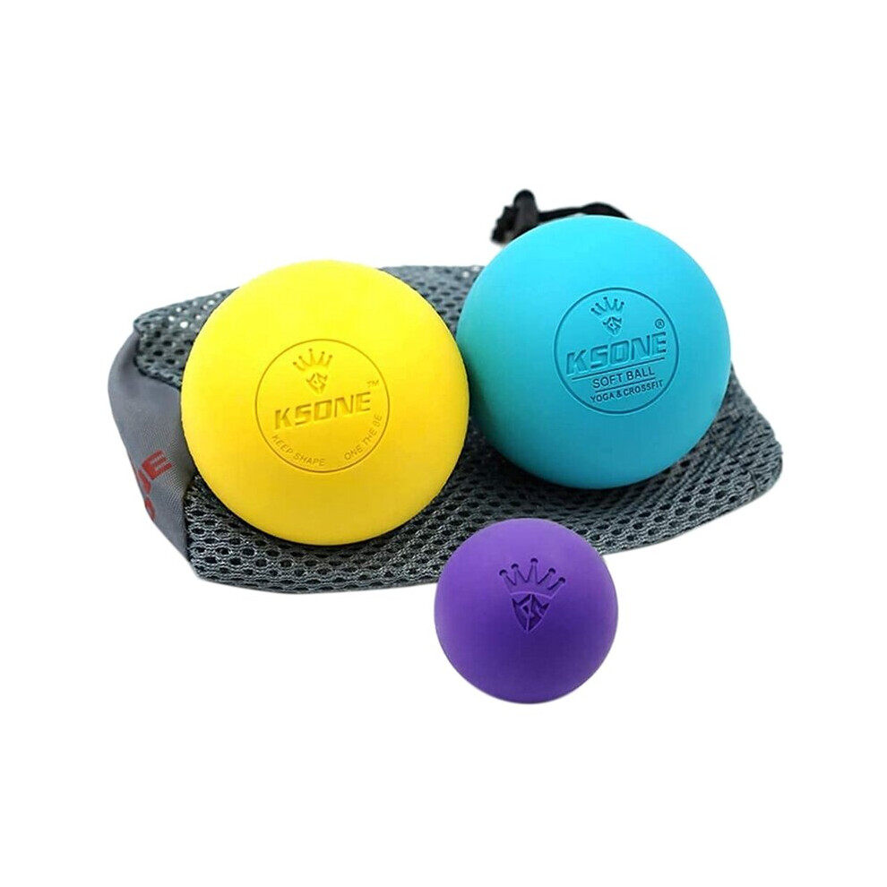 Wejoy Ksone Lacrosse Massage Ball Set-Muscle Massage Roller-Deep Tissue Balls-Hard And Soft Massage Ball With Mini Ball