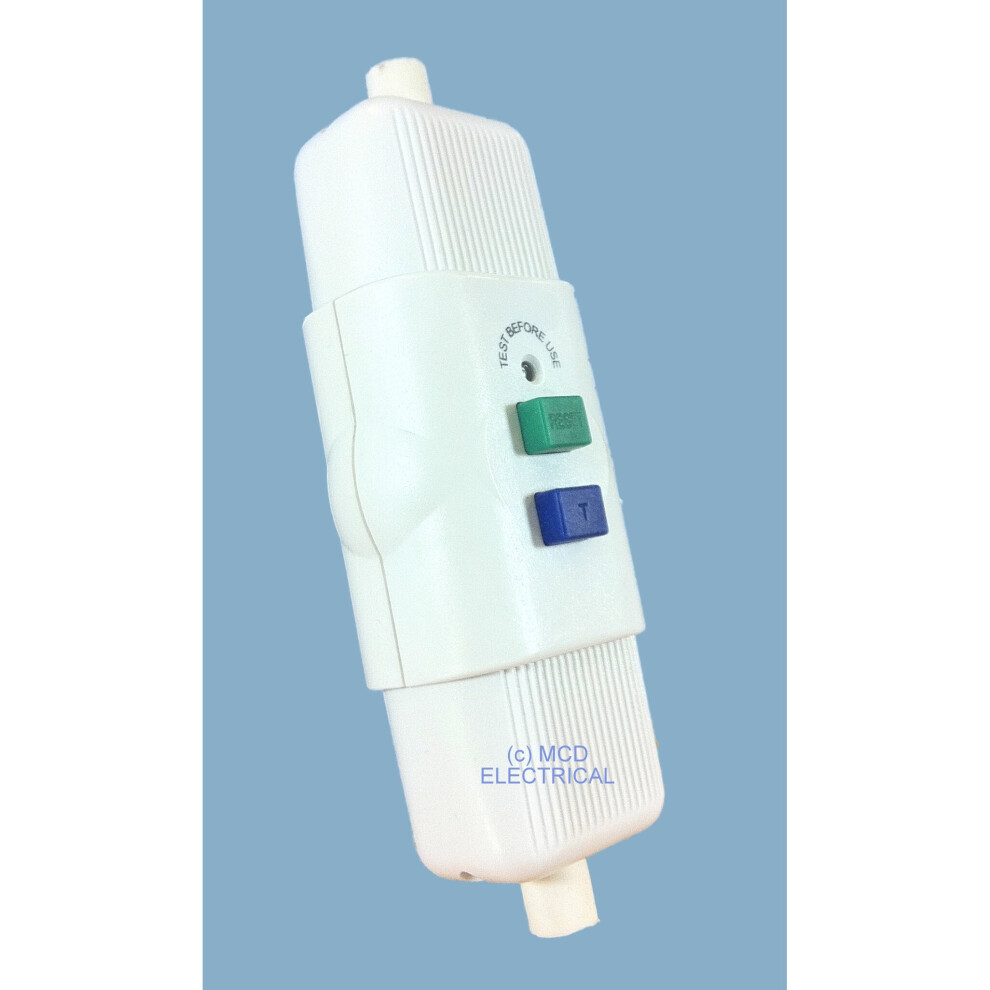 In Line Rcd Safety Trip Switch With Test & Reset Switch 5051140622954