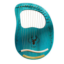 16/21 Strings Wooden Mahogany/PC Lyre Harp Musical Instrument Stringed Instrument Lyre Harp with Tuning Tool for Beginner
