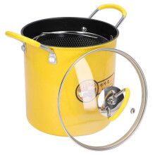 3L Mini Deep Fryer Pot Japanese Deep Frying Pot with Oil Filter Rack and Lid Stainless Steel Tempura Fryer Pan for Home Kitchen
