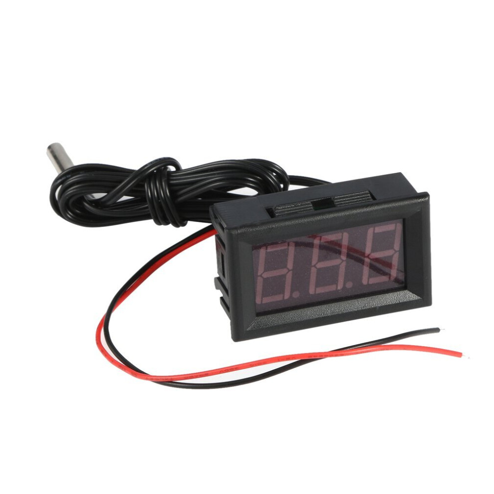 Red Dc12v Digital Thermometer With Temp Probe Temperature Led Detector 5063131639636