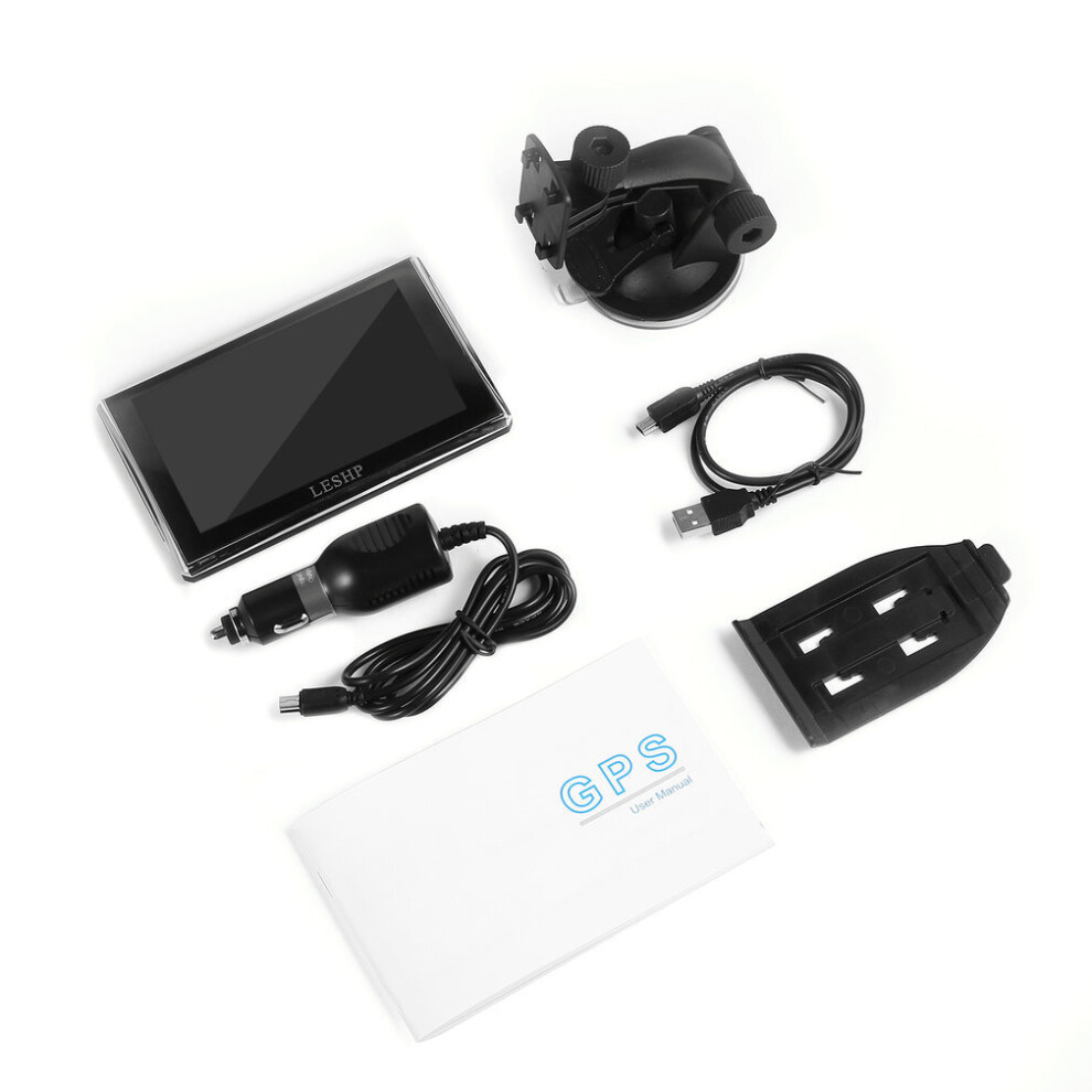 Leshp Hd Car Gps Global Positioning System Touch Screen Navigation Map 5063131613681