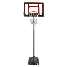 Balight 1269 Pro Court Height Adjustable Portable Basketball System, 33 Inch Backboard Rim  Red/White
